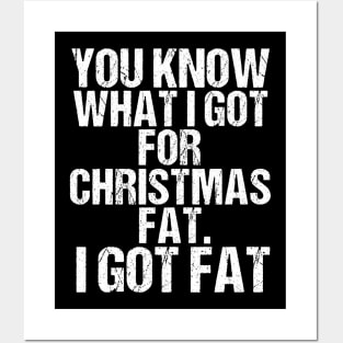 Funny Christmas Dinner Eating Eat Obese Fat Overweigt Gift Posters and Art